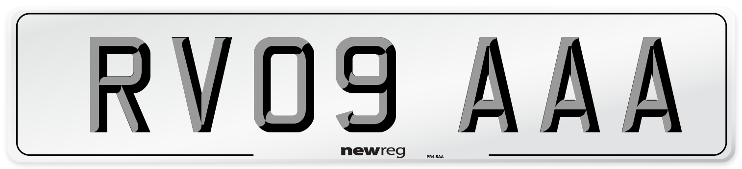 RV09 AAA Number Plate from New Reg